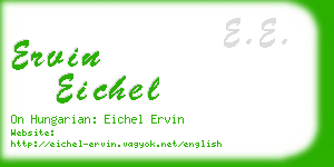 ervin eichel business card